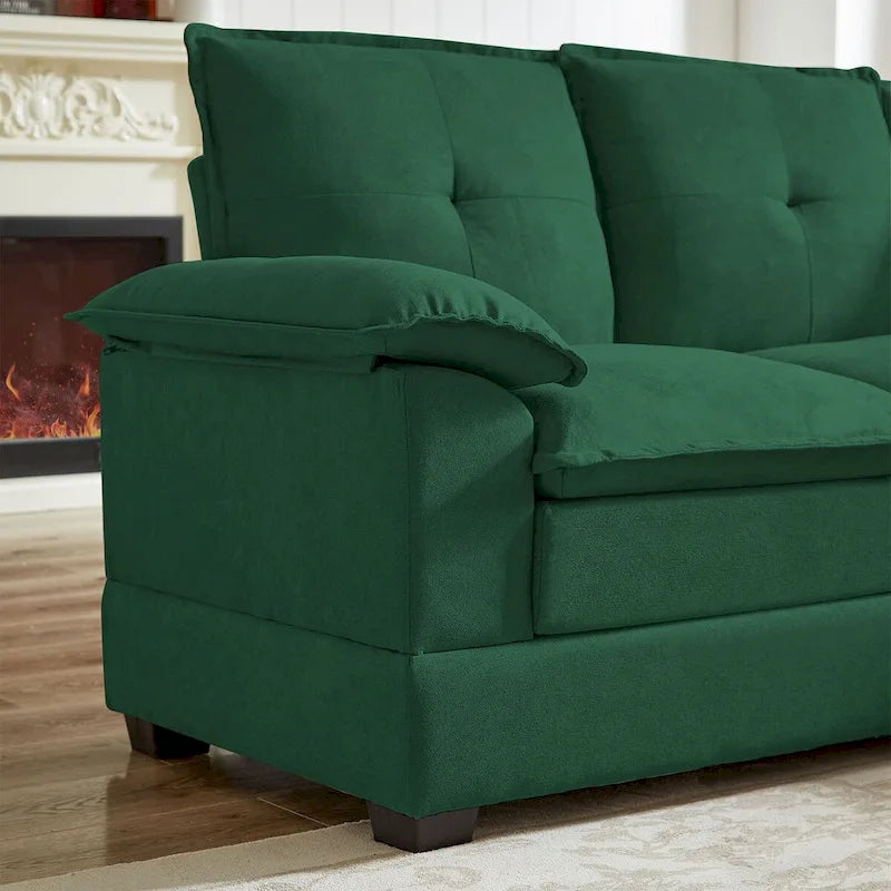 L-förmiges Sektionalsofa mit wolkenähnlichen Sitzen – 209 cm – Perfekt für das Wohnzimmer