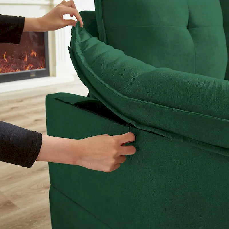 L-förmiges Sektionalsofa mit wolkenähnlichen Sitzen – 209 cm – Perfekt für das Wohnzimmer