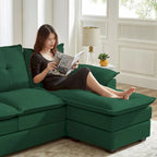 L-förmiges Sektionalsofa mit wolkenähnlichen Sitzen – 209 cm – Perfekt für das Wohnzimmer