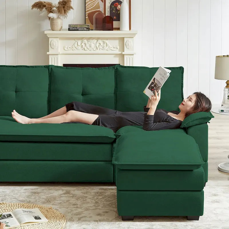 L-förmiges Sektionalsofa mit wolkenähnlichen Sitzen – 209 cm – Perfekt für das Wohnzimmer