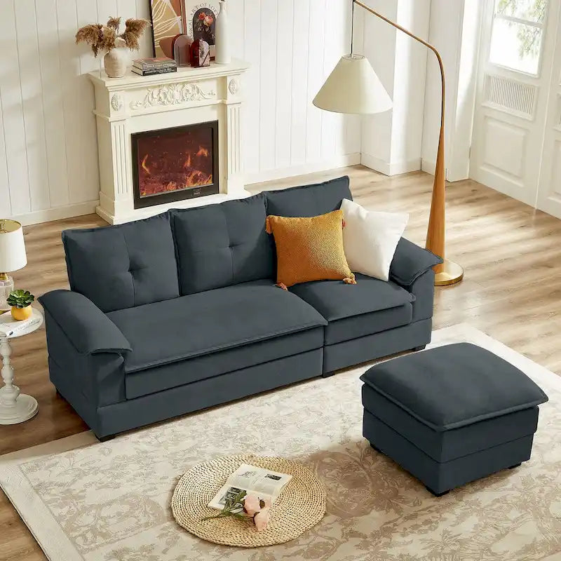 L-förmiges Sektionalsofa mit wolkenähnlichen Sitzen – 209 cm – Perfekt für das Wohnzimmer