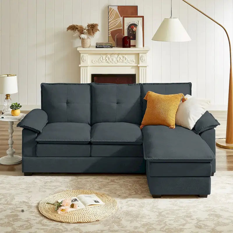 L-förmiges Sektionalsofa mit wolkenähnlichen Sitzen – 209 cm – Perfekt für das Wohnzimmer