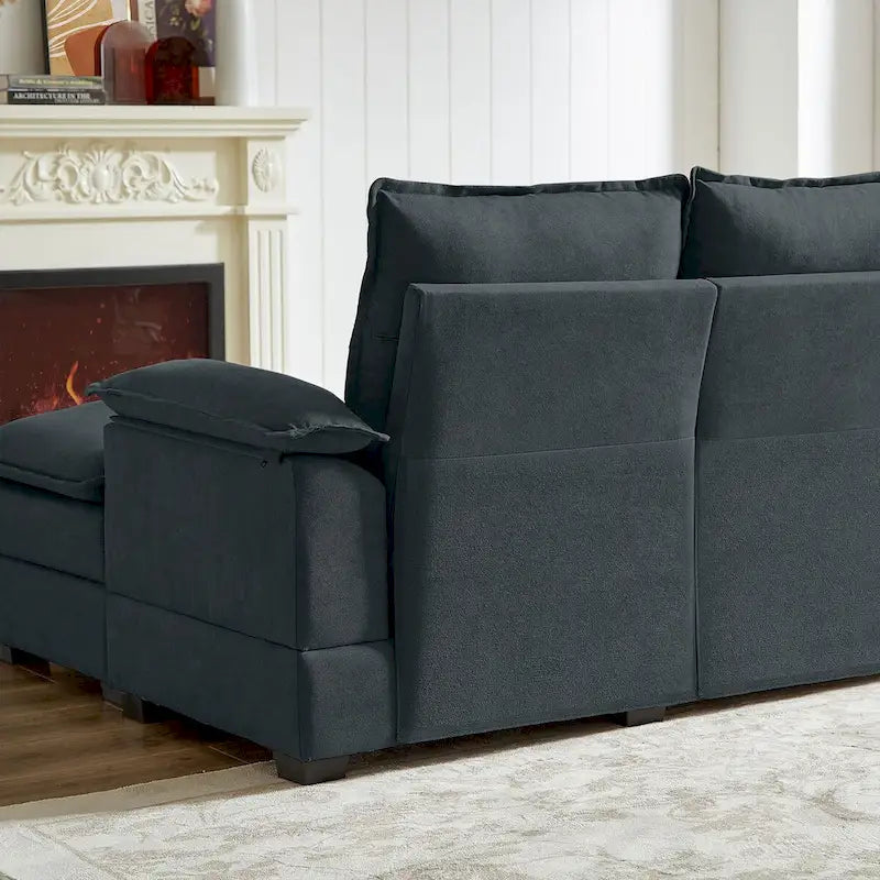 L-förmiges Sektionalsofa mit wolkenähnlichen Sitzen – 209 cm – Perfekt für das Wohnzimmer