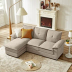 L-förmiges Sektionalsofa mit wolkenähnlichen Sitzen – 209 cm – Perfekt für das Wohnzimmer