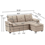 L-förmiges Sektionalsofa mit wolkenähnlichen Sitzen – 209 cm – Perfekt für das Wohnzimmer