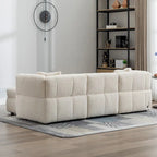 87.7 Sektionssofa Gemütliches Teddy-Fleece-Stoff Sektionssofa Couch