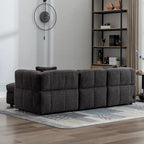 87.7 Sektionssofa Gemütliches Teddy-Fleece-Stoff Sektionssofa Couch
