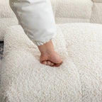 87.7 Sektionssofa Gemütliches Teddy-Fleece-Stoff Sektionssofa Couch