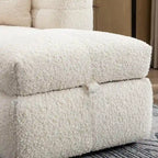 87.7 Sektionssofa Gemütliches Teddy-Fleece-Stoff Sektionssofa Couch
