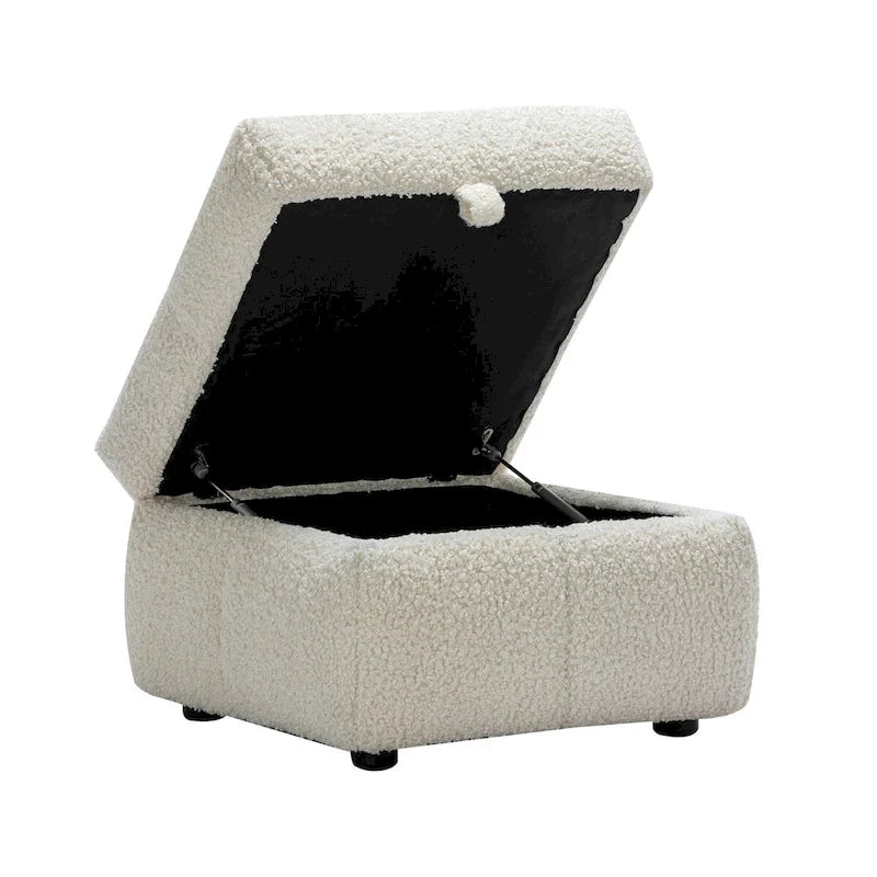87.7 Sektionssofa Gemütliches Teddy-Fleece-Stoff Sektionssofa Couch