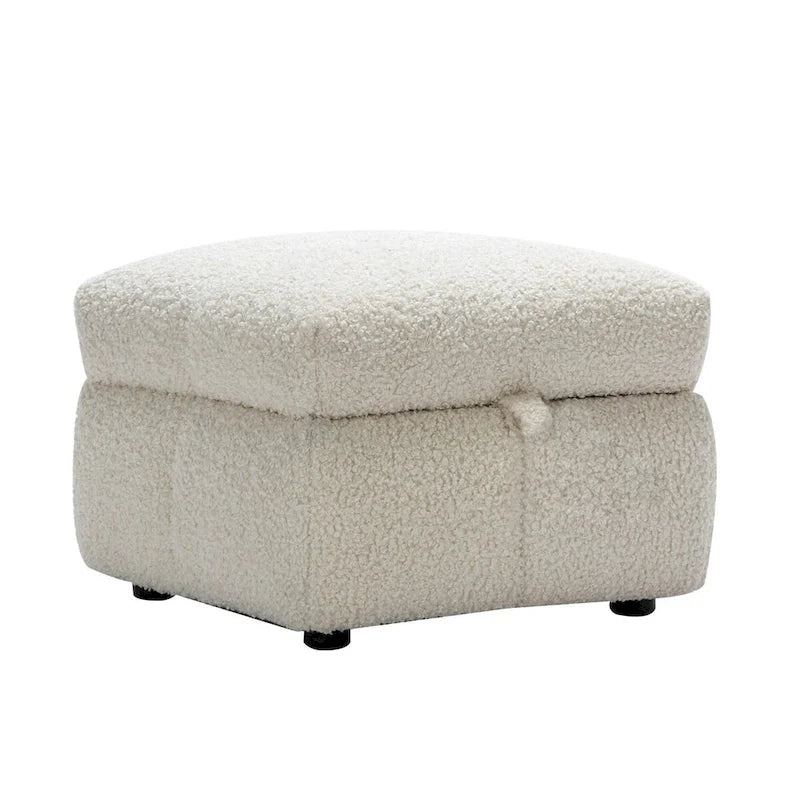 87.7 Sektionssofa Gemütliches Teddy-Fleece-Stoff Sektionssofa Couch