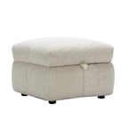 87.7 Sektionssofa Gemütliches Teddy-Fleece-Stoff Sektionssofa Couch