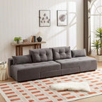 Modulares Cord-Schlafsofa & Ecksofa-Set, Grau, 3-in-1 Design