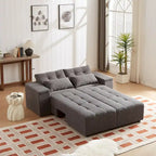 Modulares Cord-Schlafsofa & Ecksofa-Set, Grau, 3-in-1 Design