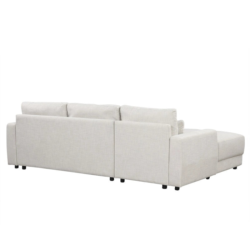 L-förmiges modulares Ecksofa mit abnehmbaren Rückenkissen und 3 Kissen