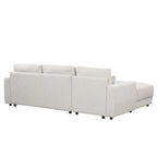 L-förmiges modulares Ecksofa mit abnehmbaren Rückenkissen und 3 Kissen