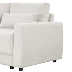 L-förmiges modulares Ecksofa mit abnehmbaren Rückenkissen und 3 Kissen