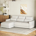 92,9W L-förmiges Modulsofa mit Kissen und 3 Dekokissen