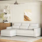 92,9W L-förmiges Modulsofa mit Kissen und 3 Dekokissen