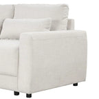 92,9W L-förmiges Modulsofa mit Kissen und 3 Dekokissen