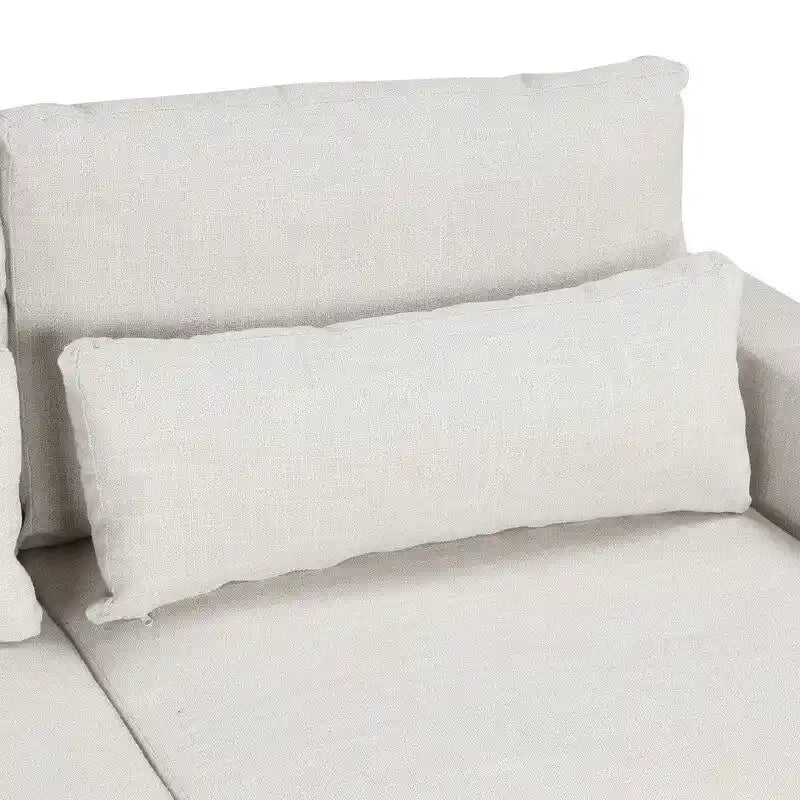 92,9W L-förmiges Modulsofa mit Kissen und 3 Dekokissen