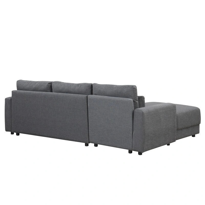 92,9W L-förmiges Modulsofa mit Kissen und 3 Dekokissen