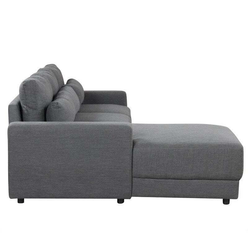 92,9W L-förmiges Modulsofa mit Kissen und 3 Dekokissen