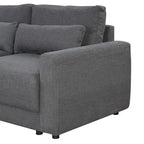 92,9W L-förmiges Modulsofa mit Kissen und 3 Dekokissen