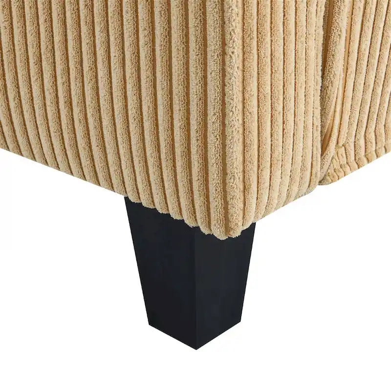 Modernes L-förmiges Cord-Sofa mit umkehrbarer Recamiere von Harper&Bright Designs
