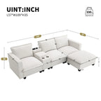 Harper&Bright Designs Modernes multifunktionales Sektionssofa Wolke
