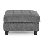 Graues Chenille L-förmiges modulares Ecksofa mit drei einzelnen Sesseln und drei Ecken – 116 B x 89,5 T x 36,5 H