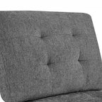 Graues Chenille L-förmiges modulares Ecksofa mit drei einzelnen Sesseln und drei Ecken – 116 B x 89,5 T x 36,5 H