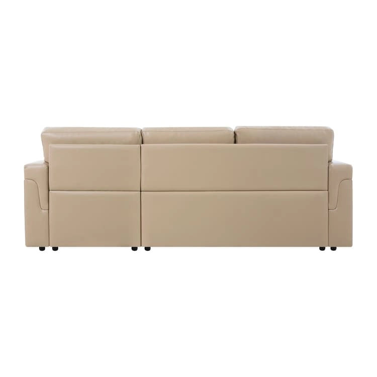 Perry Modernes, umbaubares Ecksofa mit Schlaffunktion und Stauraum-Recamiere, Ausziehbare Schlafsofa-Couch für das Wohnzimmer