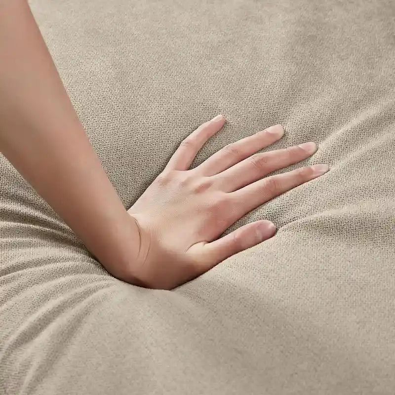 77.36 L-förmiges Sektionalsofa mit seitlicher Aufbewahrungstasche und umkehrbarem Ottoman