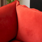 U-förmiges Sektionalsofa für das Wohnzimmer, wandelbares Sektionssofa aus Samt mit Ottomanen
