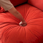 U-förmiges Sektionalsofa für das Wohnzimmer, wandelbares Sektionssofa aus Samt mit Ottomanen