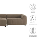 Liana Modulares Polstersofa mit Récamiere, linke Ausrichtung