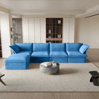 Modulares Schnittsofa, 162.98 Samt L-förmiges Sofa mit Ottomane