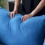 Modulares Schnittsofa, 162.98 Samt L-förmiges Sofa mit Ottomane