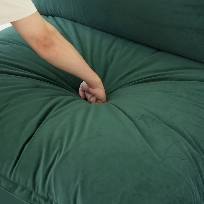 Modulares Schnittsofa, 162.98 Samt L-förmiges Sofa mit Ottomane