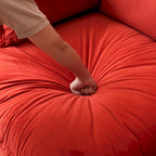 Modulares Schnittsofa, 162.98 Samt L-förmiges Sofa mit Ottomane