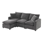 Nestfair Modernes modulares Sofa, 4-Sitzer Chenille-Sofa-Set mit 2 Kissen inklusive