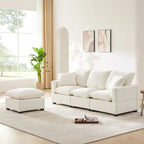 Nestfair Modernes modulares Sofa, 4-Sitzer Chenille-Sofa-Set mit 2 Kissen inklusive