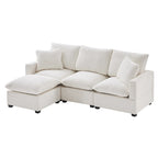 Nestfair Modernes modulares Sofa, 4-Sitzer Chenille-Sofa-Set mit 2 Kissen inklusive