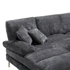 UNITED Modernes großes U-förmiges Schnittsofa aus Chenille-Stoff