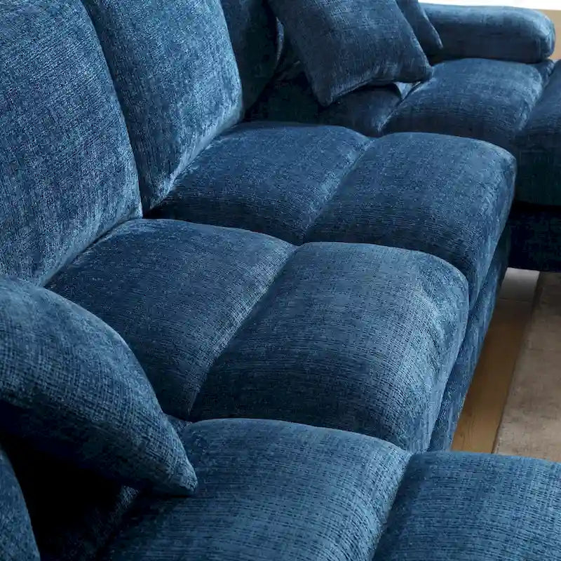 UNITED Modernes großes U-förmiges Schnittsofa aus Chenille-Stoff