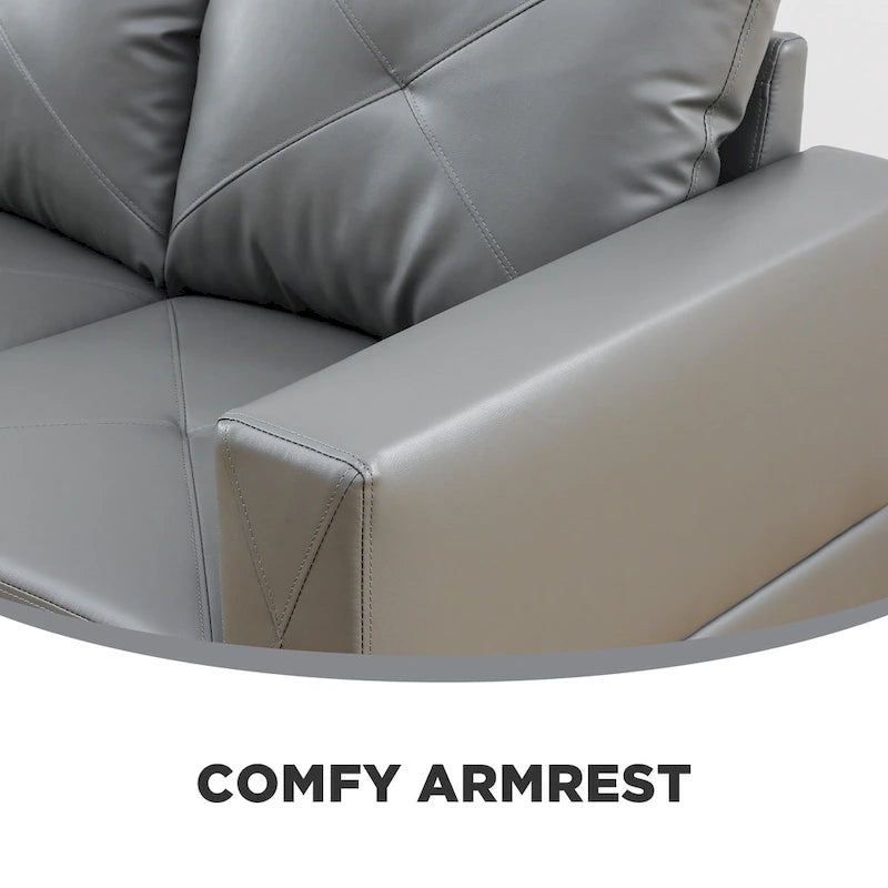 3-teiliges Polster-Ecksofa-Set mit Stauraum-Ottomane
