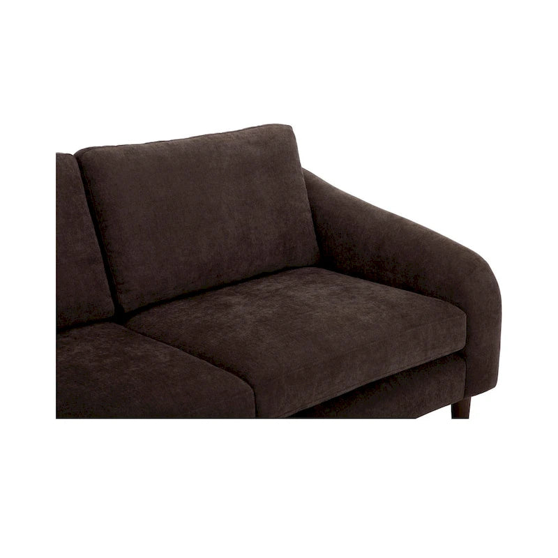 NADAAL STUDIOS Drew, Sektionalsofa mit umkehrbarer Recamiere, Dunkelbraun - 98 X 59,2 X 33,5