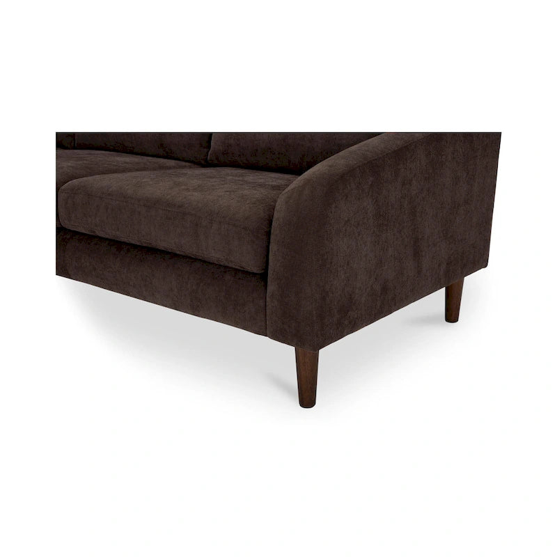NADAAL STUDIOS Drew, Sektionalsofa mit umkehrbarer Recamiere, Dunkelbraun - 98 X 59,2 X 33,5