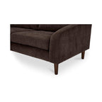 NADAAL STUDIOS Drew, Sektionalsofa mit umkehrbarer Recamiere, Dunkelbraun - 98 X 59,2 X 33,5